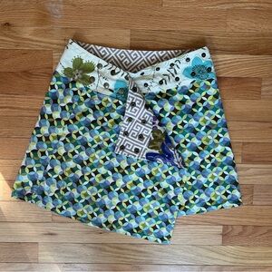 Reversible Colorful Geometric Patterned Skirt Women’s Size Small